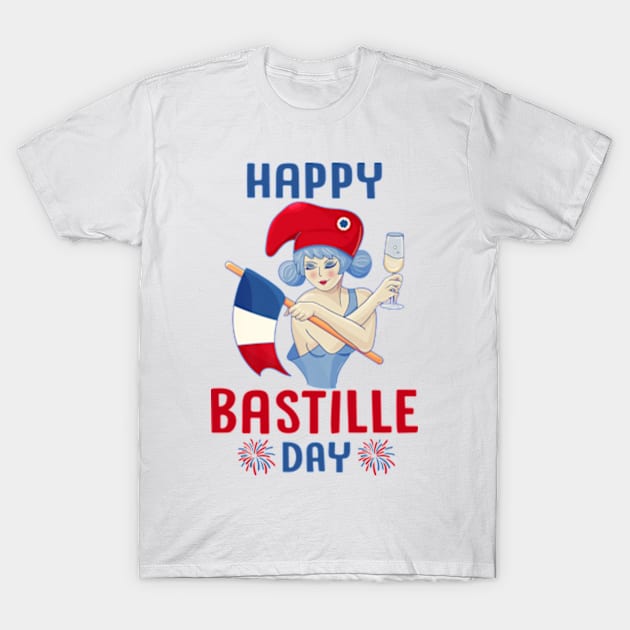 Marianne of France Bastille day French T-Shirt by Kreigcv Kunwx